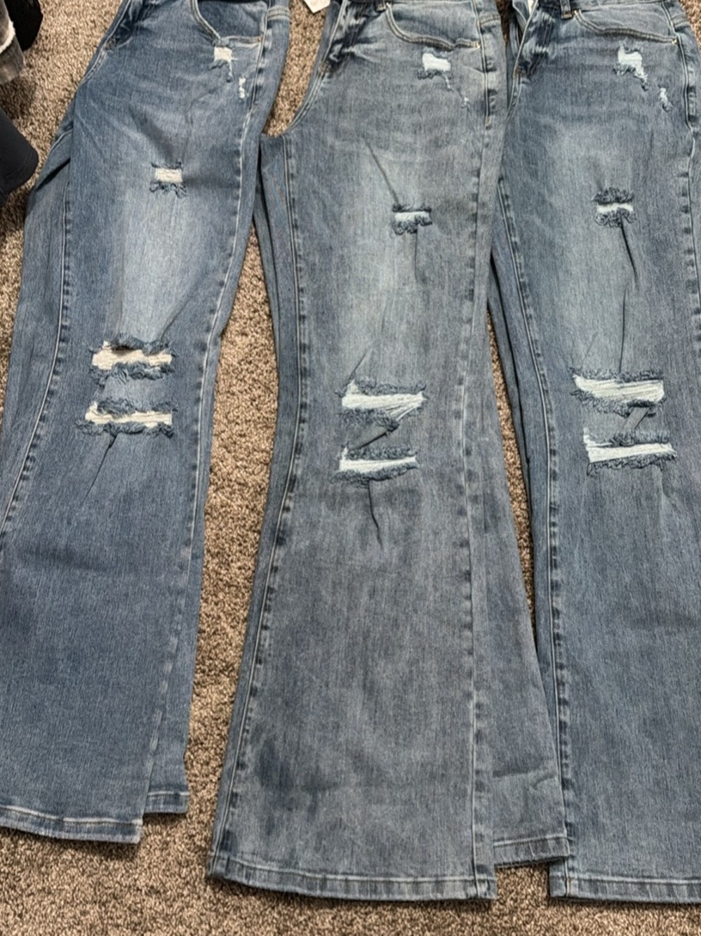 3 pair- 90’s Boyfriend Distressed Jeans in Light Blue - Modern Relaxed Fit